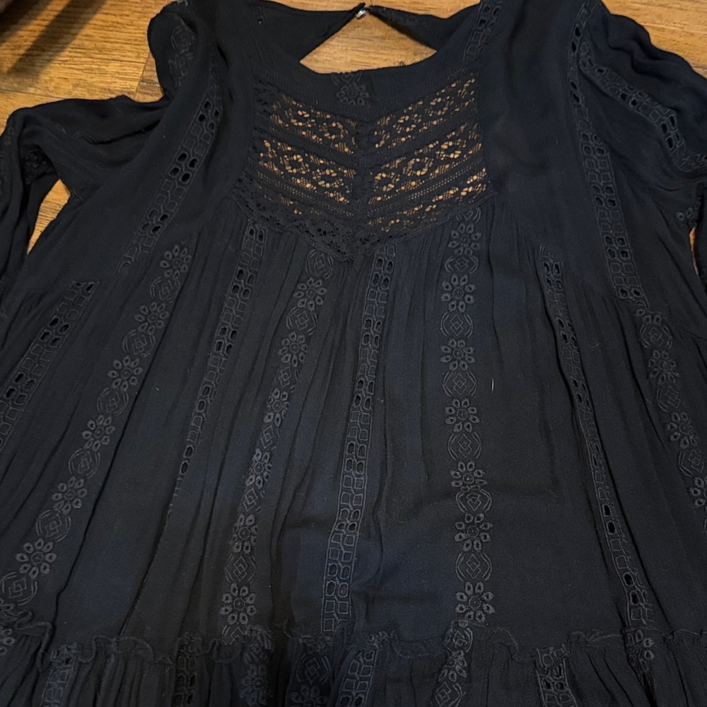 Free People black Long Sleeve Dress